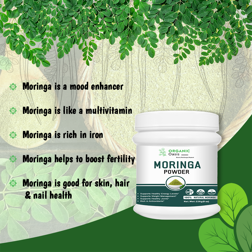 Organic Oasis Organic Moringa Powder Health Benefits